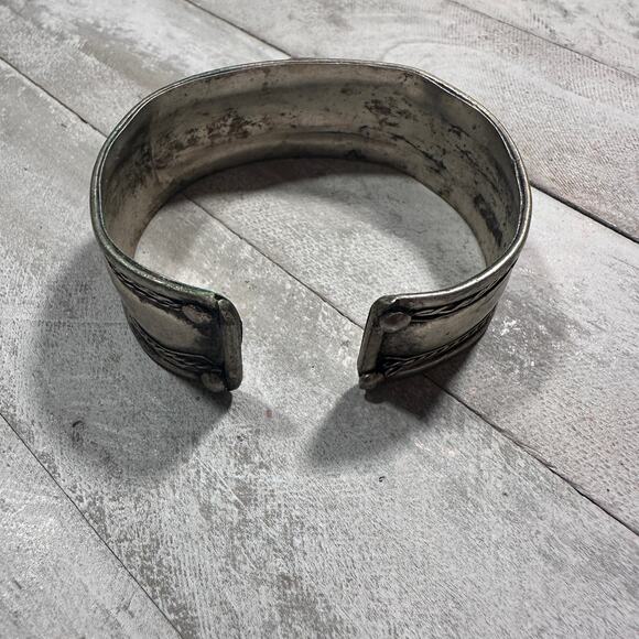 Tiger's Eye Turquenite cuff bracelet Tibetan Silver Nepalese Unisex - Picture 4 of 7